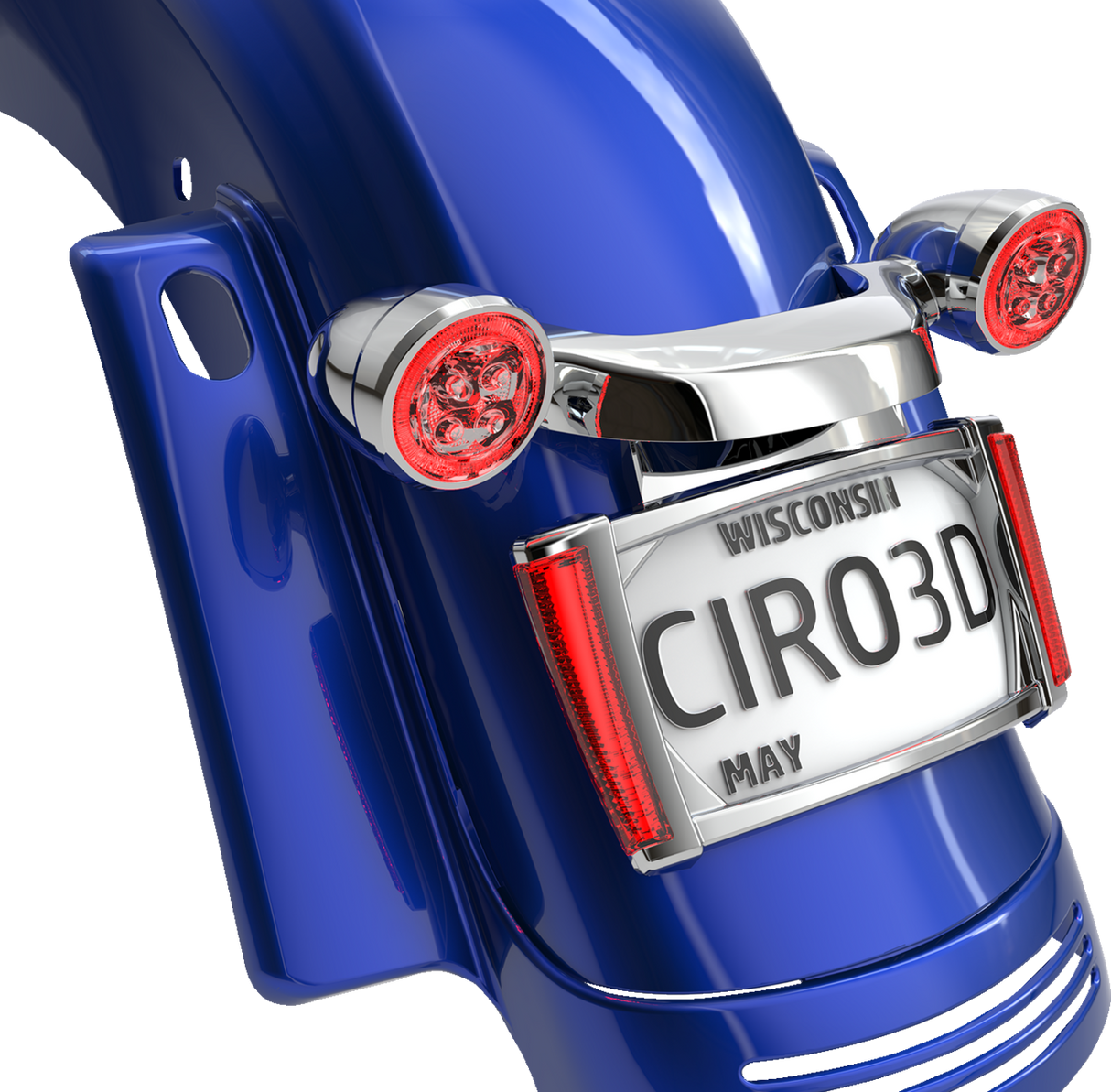 License Plate Frame - Chrome - Red 2014 - 2020