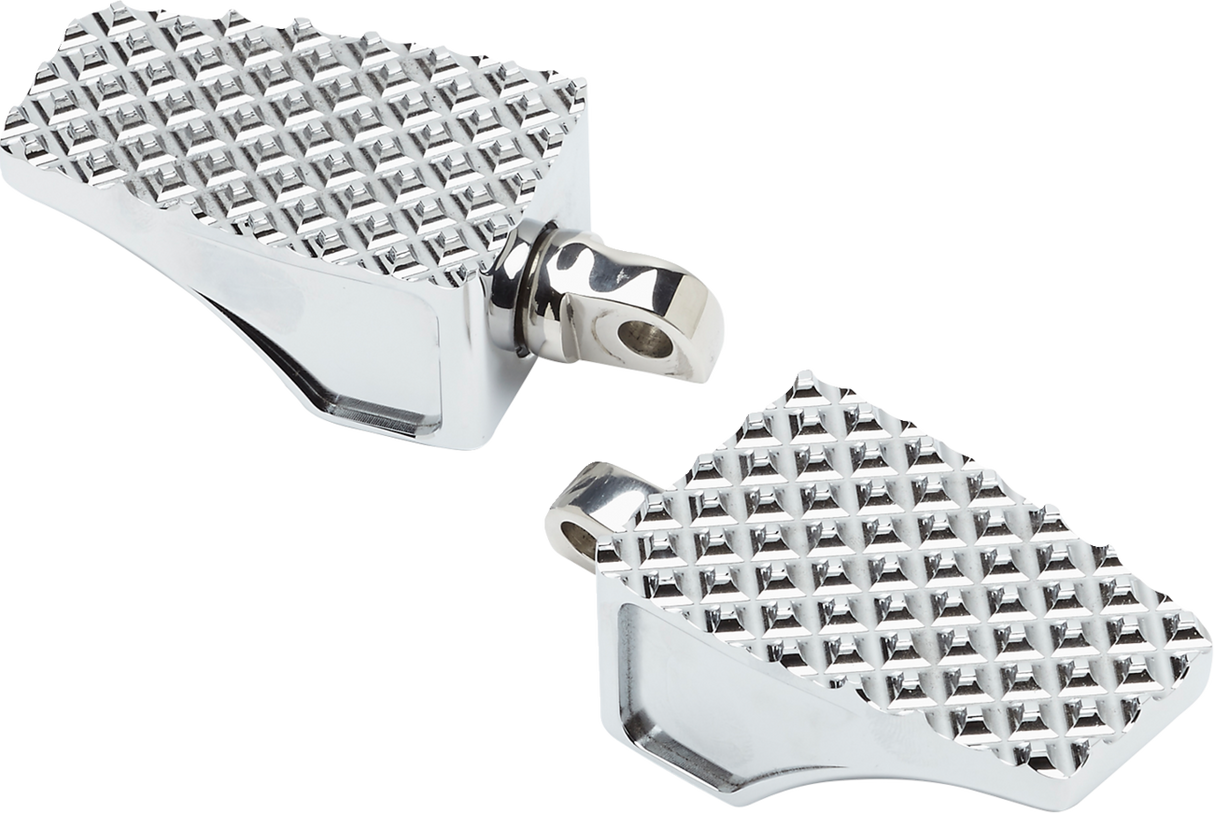 County Line Billet Footpegs - Male Mount - Chrome 1984 - 2022