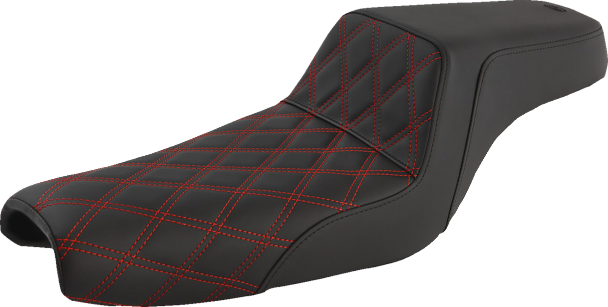 Step-Up Seat - Front Lattice Stitch/With Red Stitching - Black - XL 2004 - 2016