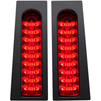 CUSTOM DYNAMICS  2040-2156 ProBEAM® Fillerz® Saddlebag LED Lights ProBEAM® Fillerz® Lights - Red - Gloss Black