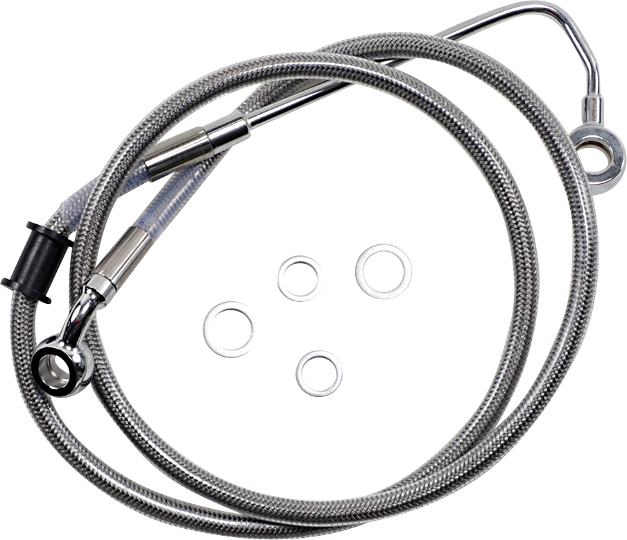 Brake Line - +10\" - Stainless Steel - \'15-\'17 Softail 2015 - 2017