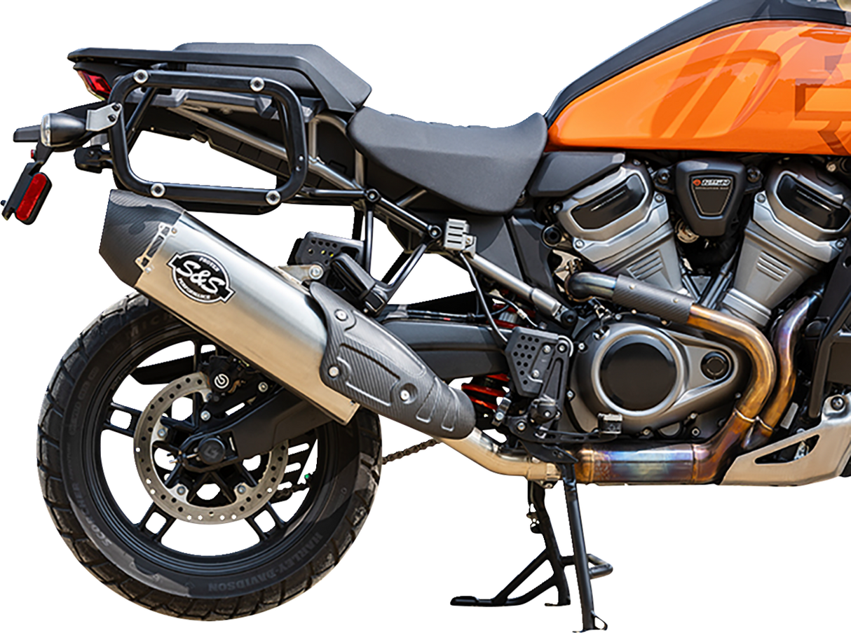 Slip-On Muffler - Brushed Stainless Steel - 50-State - Pan American 2021 - 2024