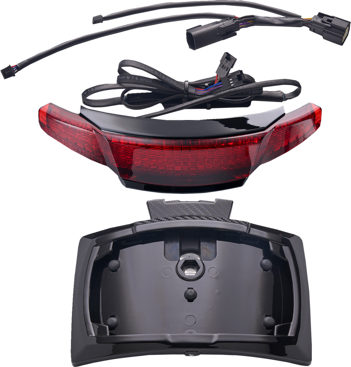 Taillight/License Plate Holder - Red Lens - Black 2014 - 2022