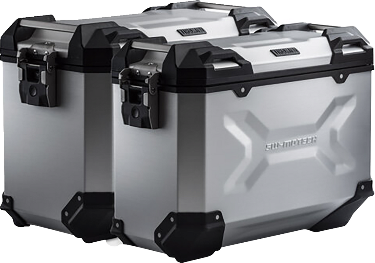 TRAX ADV Aluminum Case System - Silver - Moto Guzzi V85 TT \'19-\'24 2019 - 2024