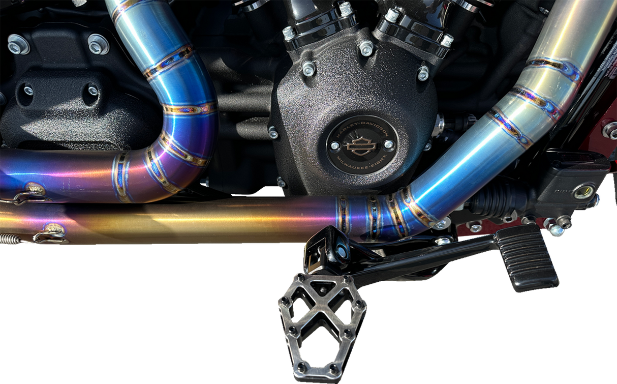 NXL Footpegs - Black w/ Stainless Steel Cover 2018 - 2024