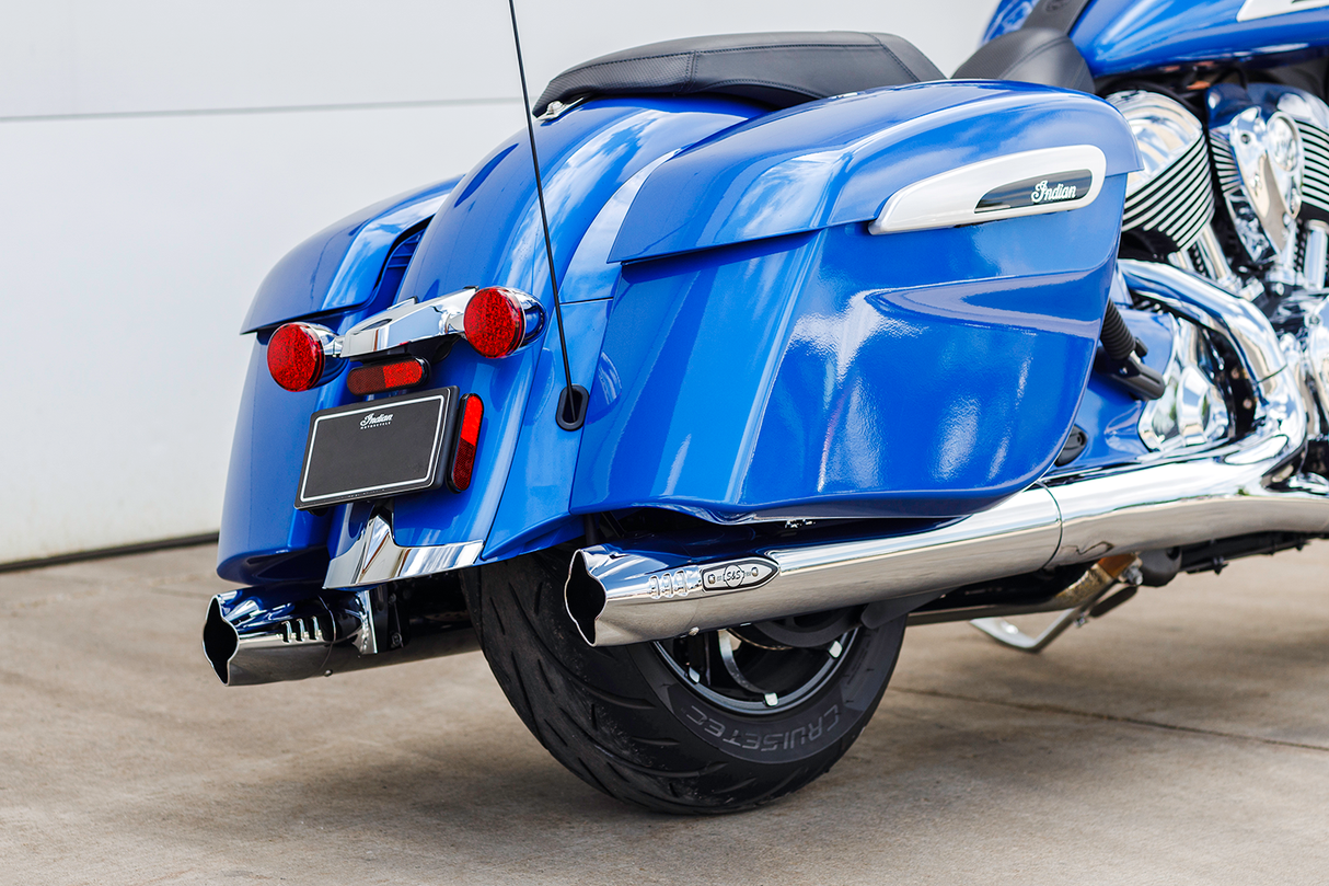 4\" Broadhead Slip-On Mufflers - Fishtail - Chrome 2014 - 2022