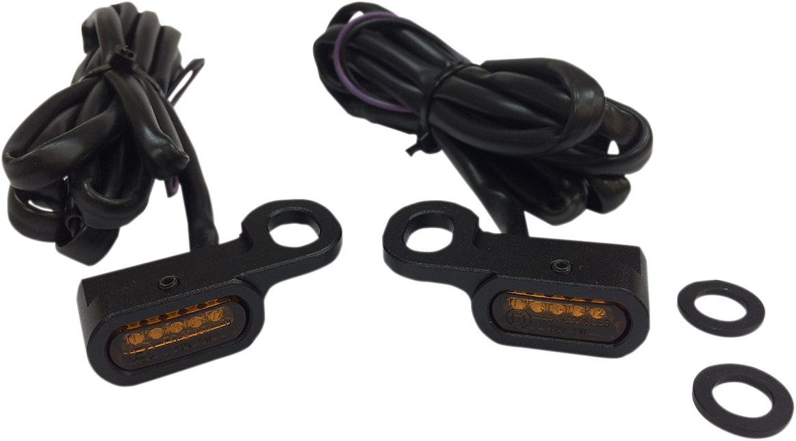 LED Handlebar Marker Lights - Hydraulic Clutch - Black/Amber 2009 - 2017