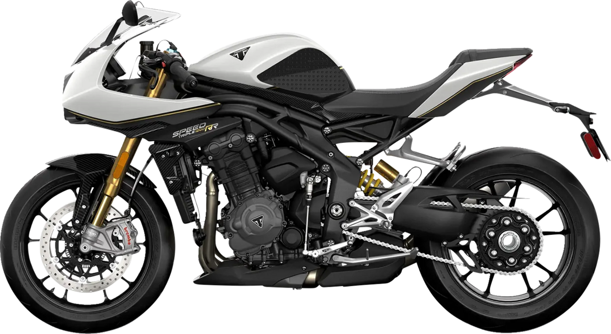 Traction Pad Tank Grips - Volcano - Black - Speed Triple 1200 RR/RS 2021 - 2024