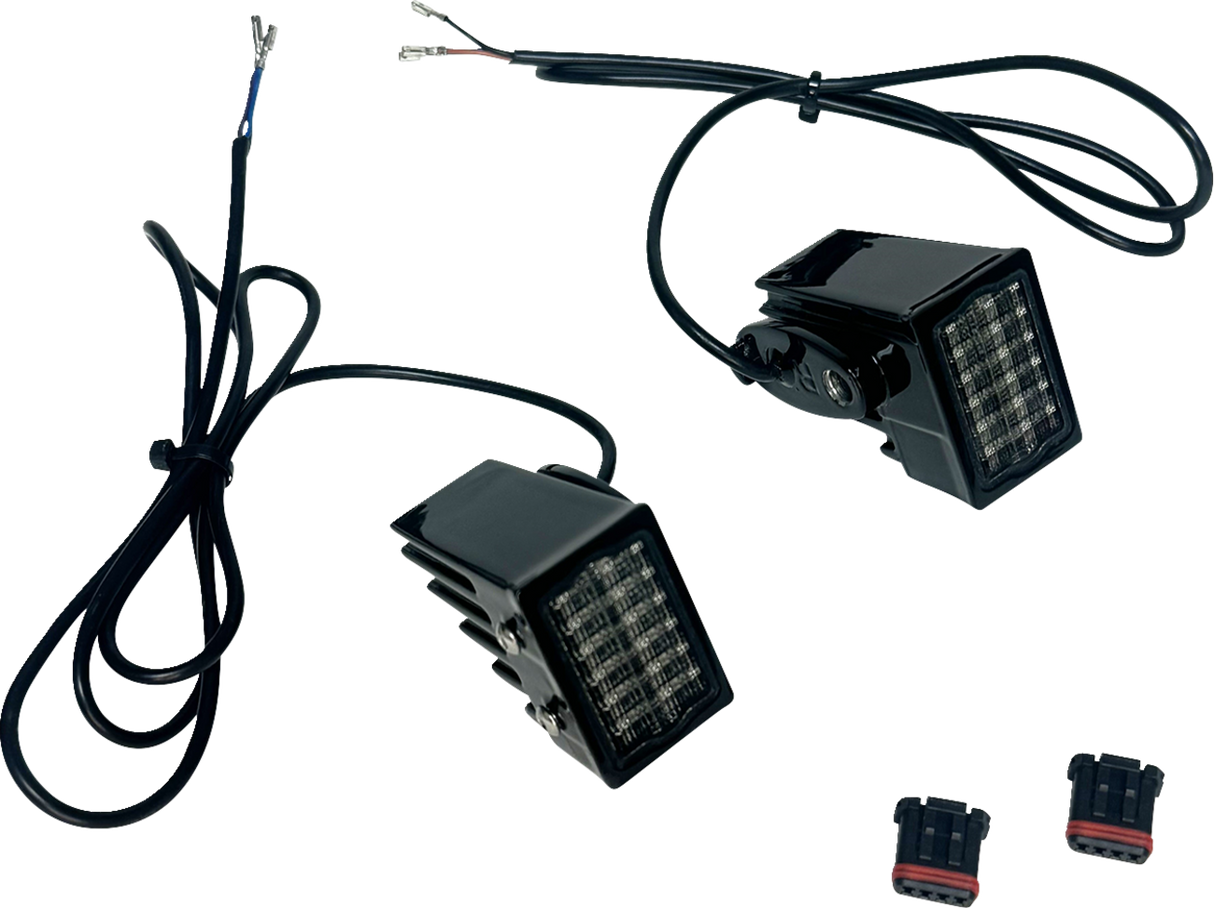 Rear Strut Mount LED Turn Signals - Black with Smoke Lens 2018 - 2024