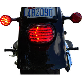 CUSTOM DYNAMICS 2010-1416 ProBEAM® Integrated Low Profile LED Taillights with Auxiliary Turn Signals - Top Window - Red Lens