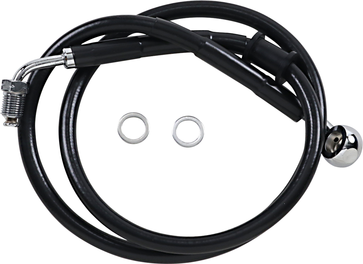 Brake Line - +10\" - Black - \'18-\'21 Softail 2018 - 2023