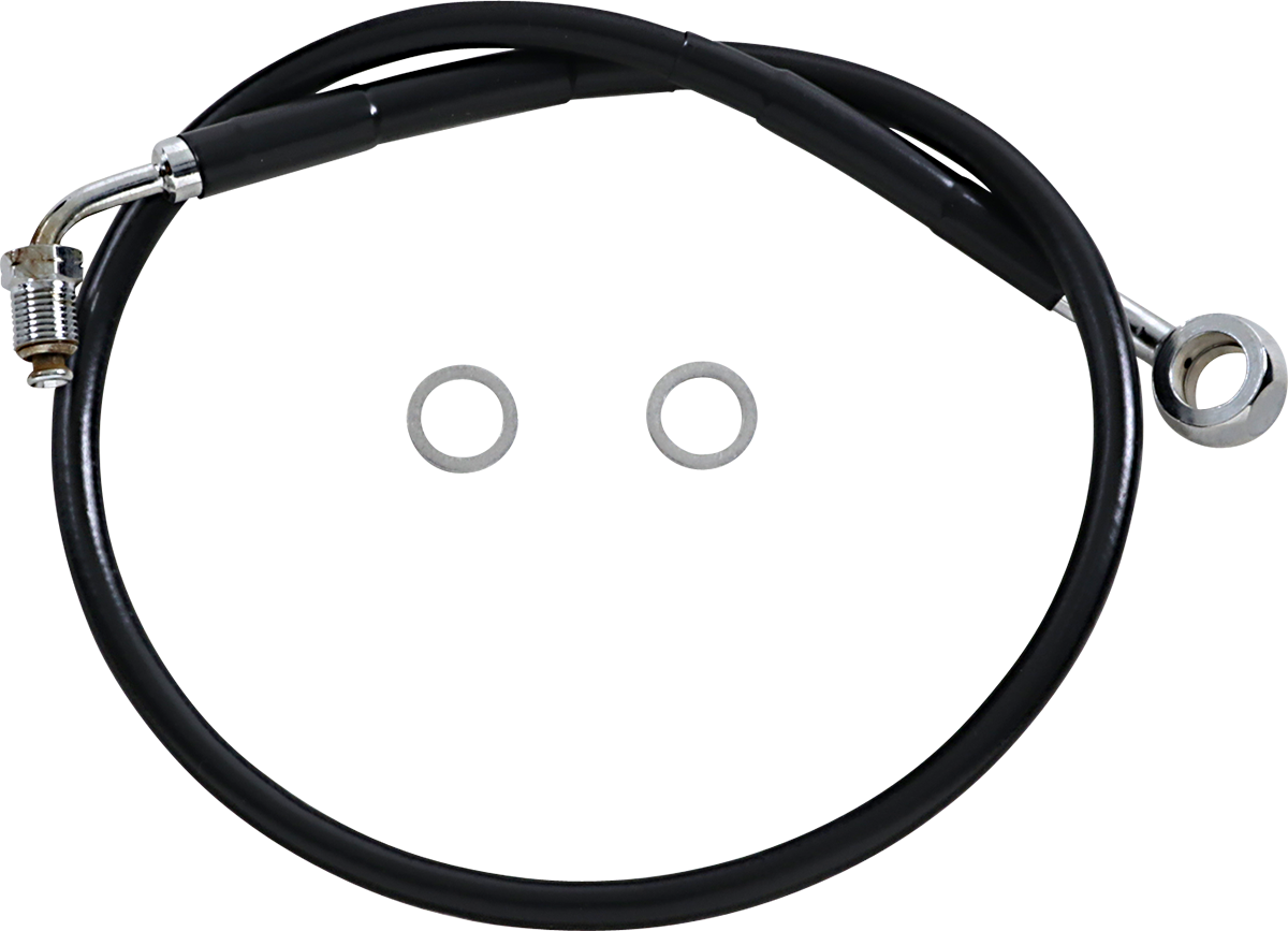 Brake Line - +4\" - Black - \'18-\'22 Softail 2018 - 2023