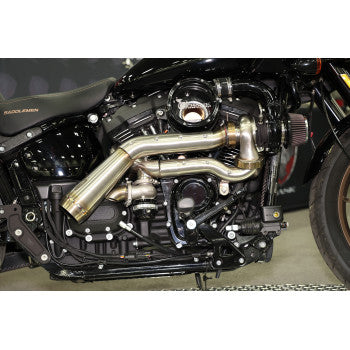 TRASK  0904-0098 Tornado Turbo Performance Kit - Polished with Brushed Stainless Steel Exhaust
