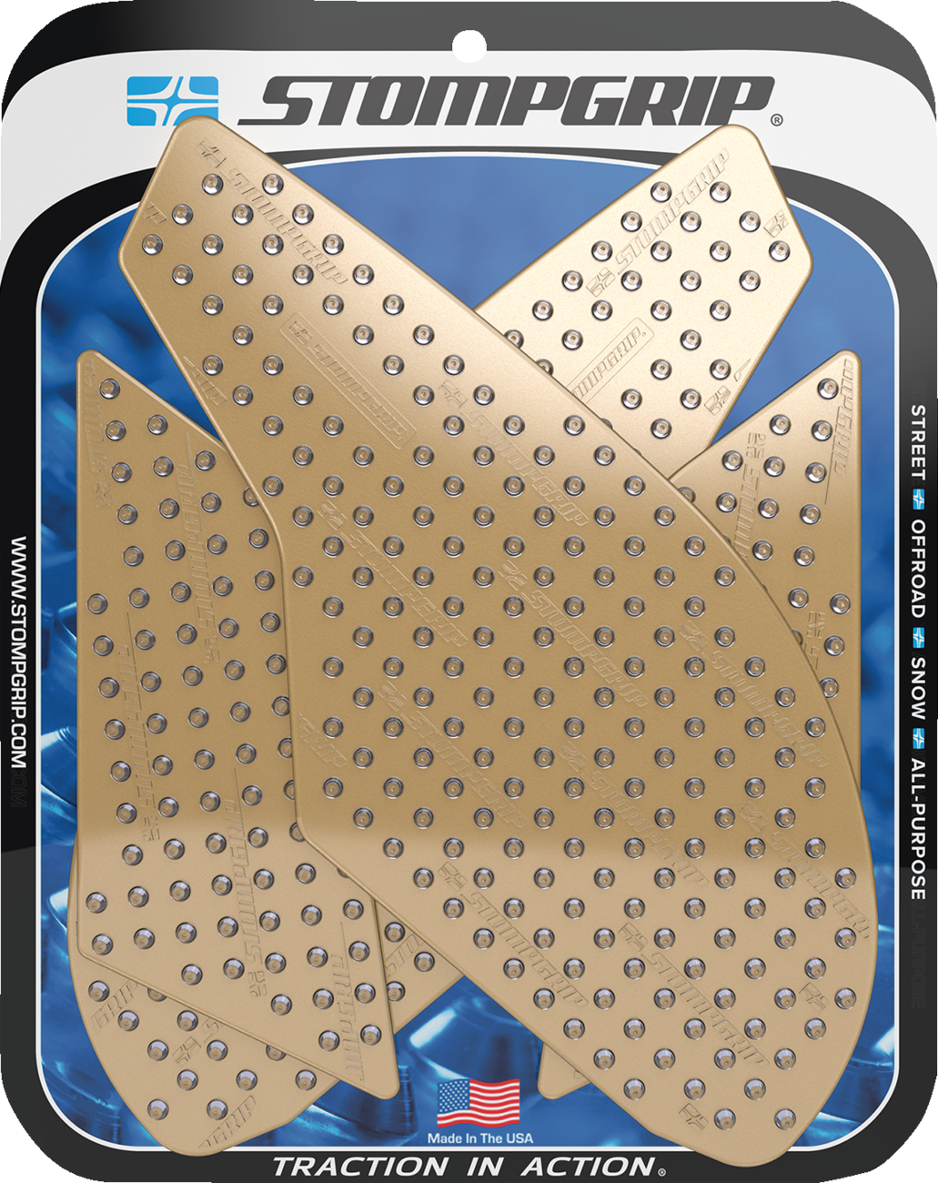 Traction Pad Tank Grips - Volcano - Clear - SV 650 2017 - 2023