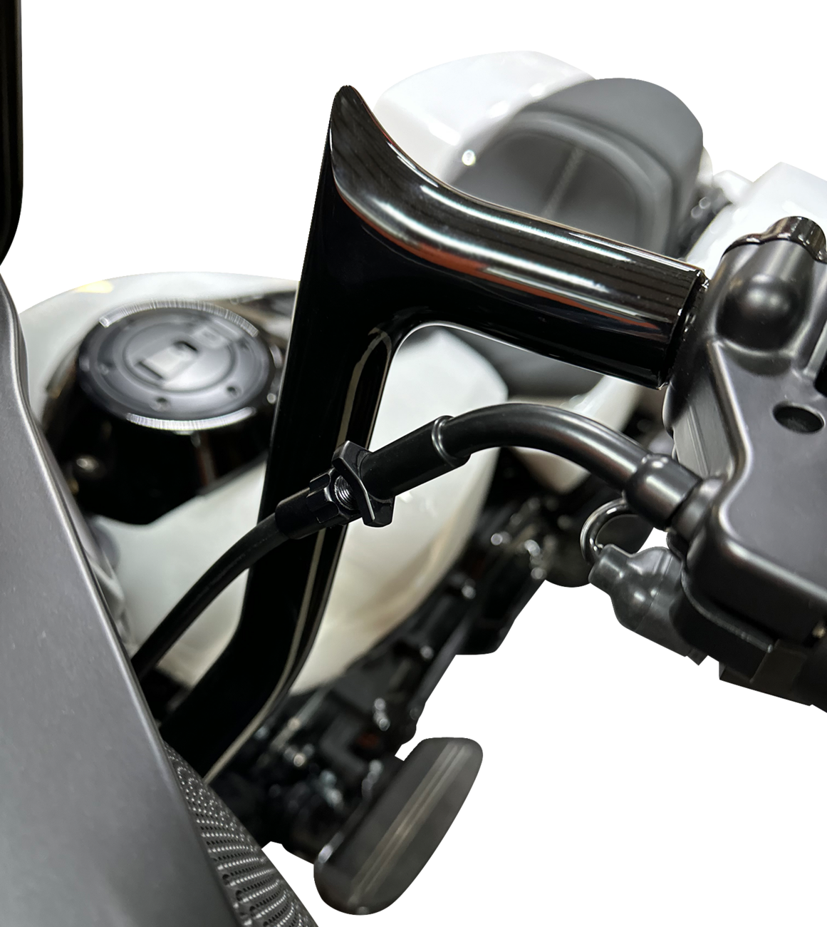 EZ Install Upper Clutch Cable - FLTR/FLHX \'21-\'23 - +8\" - Black 2021 - 2023