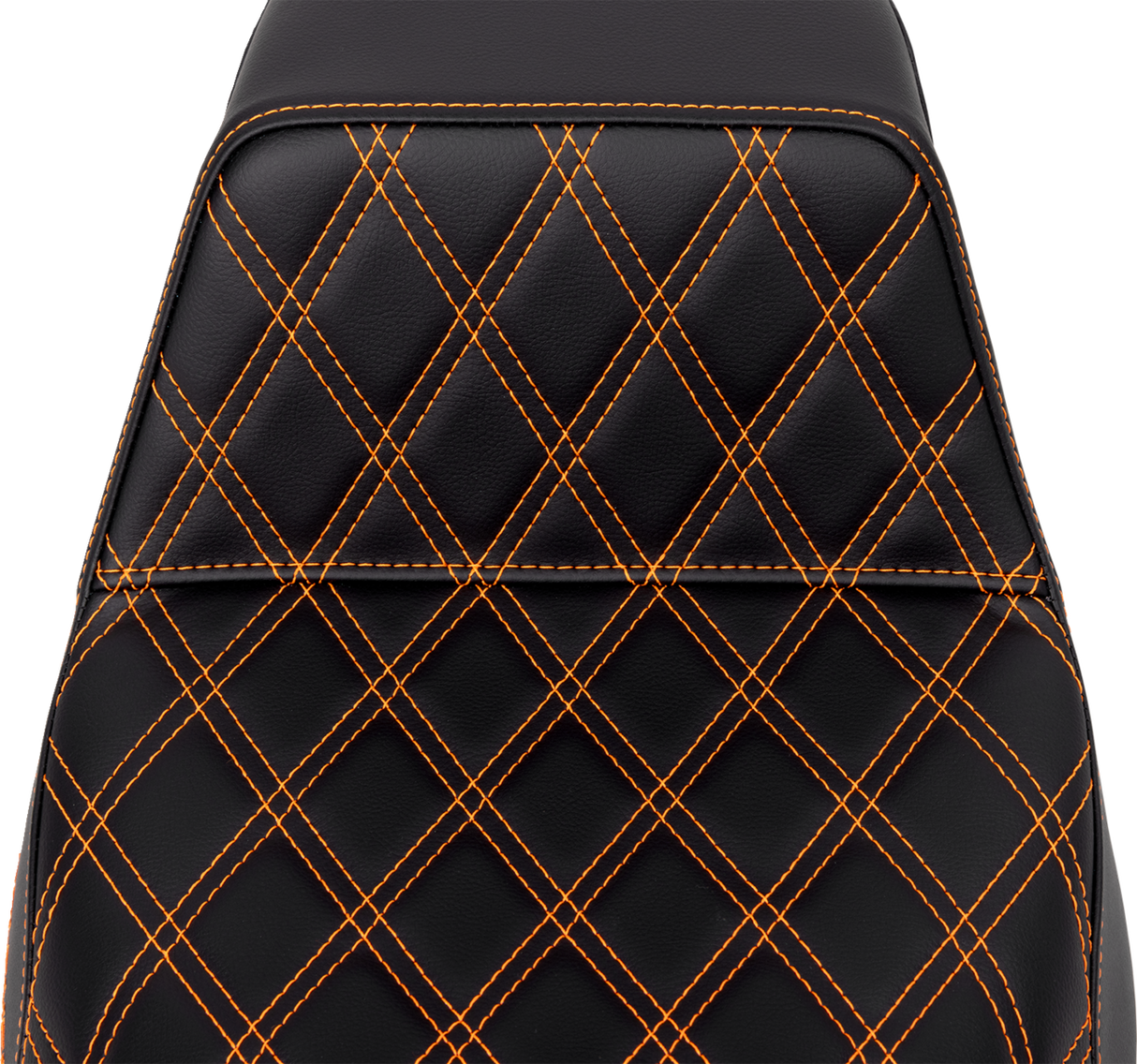 Step-Up Seat - Front Lattice Stitch - Orange Stitch - FLH/FLT \'08-\'23 2008 - 2022