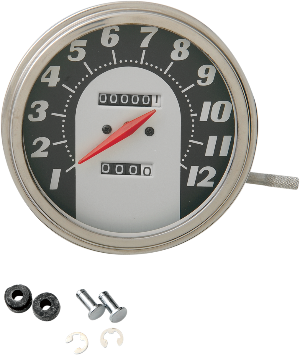 5\" MPH FL-\'62-\'67 Style 1:1 Speedometer - Black Face 1962 - 1983