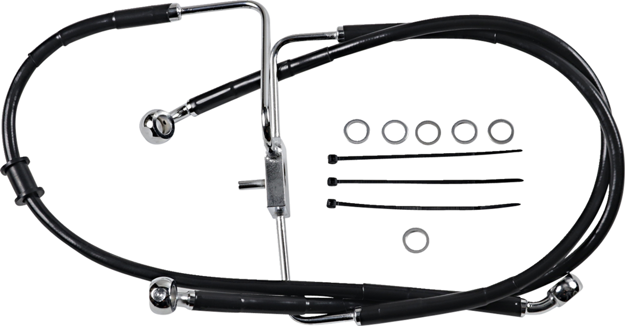 Brake Line - +4\" - Black - XL 2016 - 2020