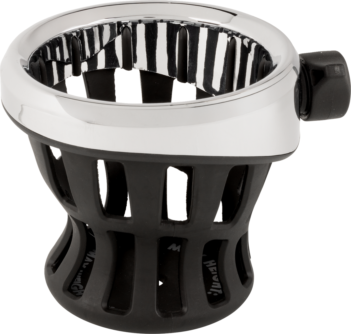 Drink Holder - Gen 2 - Chrome - Passenger - Black Mount 2014 - 2024