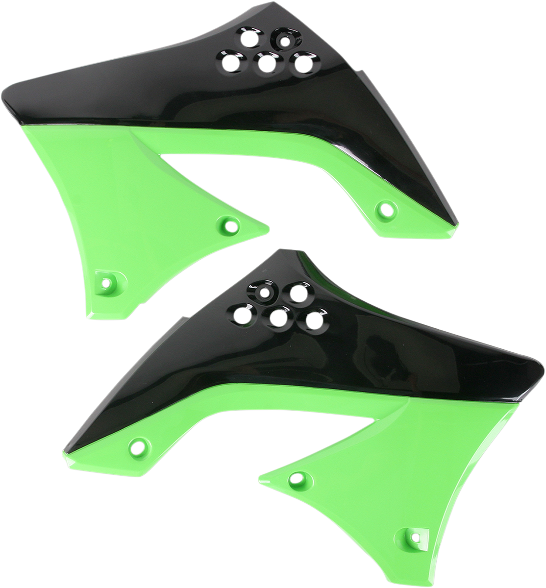 Radiator Shrouds - Black/Green 2009 - 2011