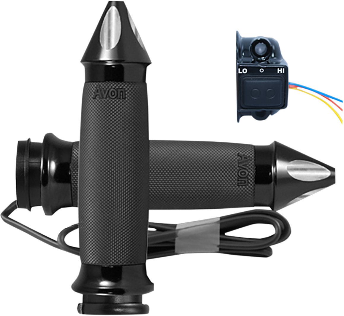 Grips - Heated - Custom Contour - Spike - TBW - Black 2008 - 2023