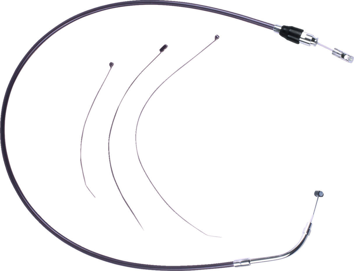 Quick Connect Clutch Cable - Upper - 46\" - Black/Chrome 2023 - 2024