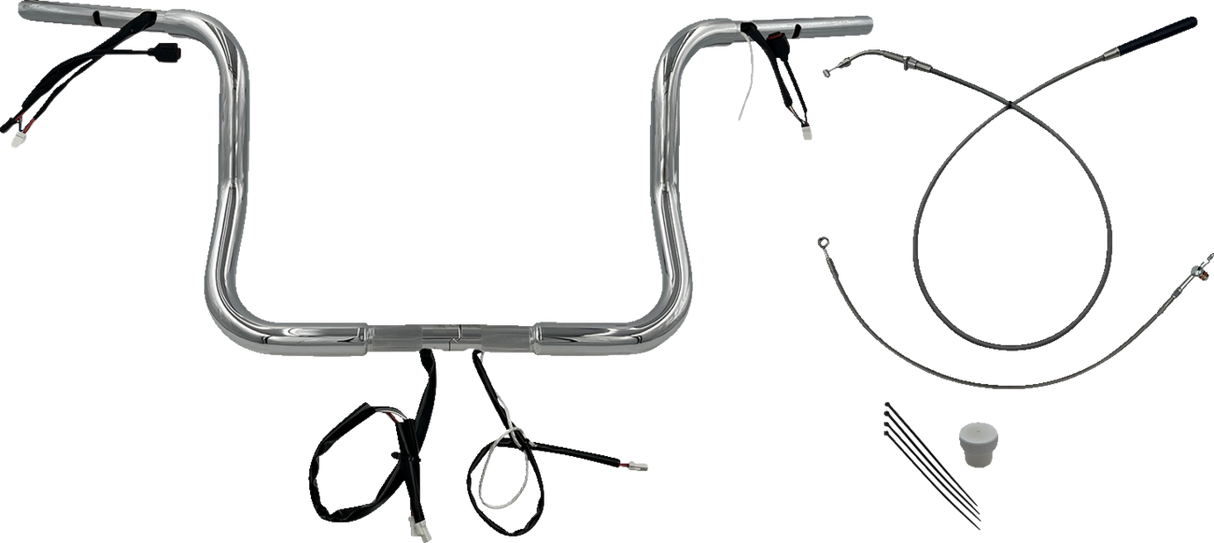 1-1/4\" EZ Install Round Top Handlebar - 12\" - Chrome 2023 - 2024