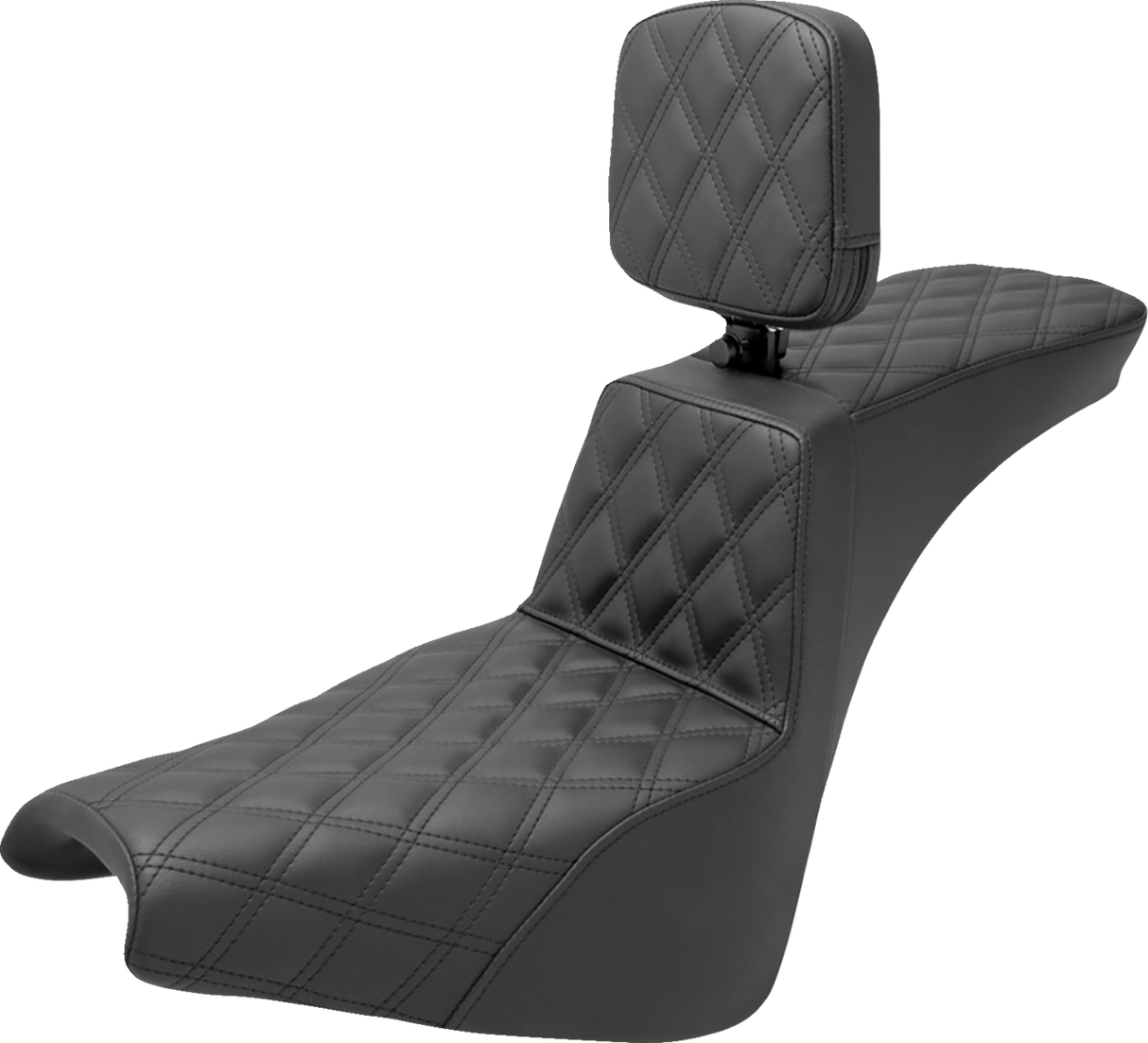 Tour Step-Up Seat - Rider Backrest - Full Lattice Stitch - FXBB/FXST \'18-\'23 2018 - 2023
