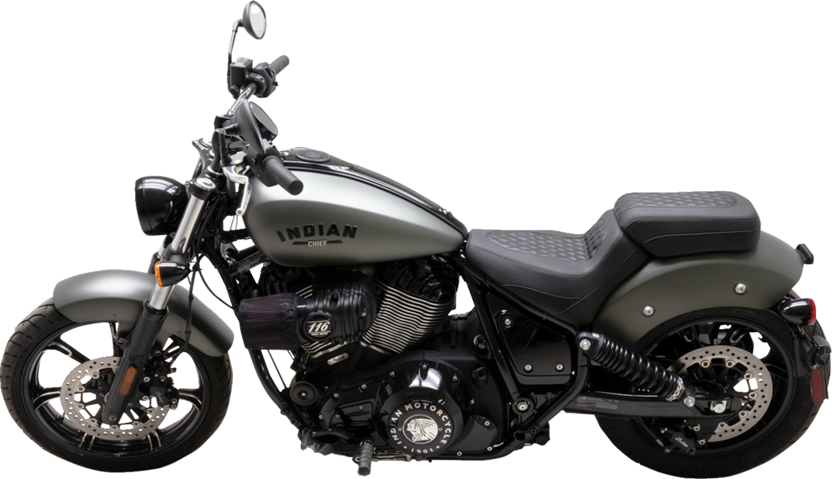 Squareback Seat - Solo - Black - Diamond Stitch - Chief \'22-\'23 2022 - 2023