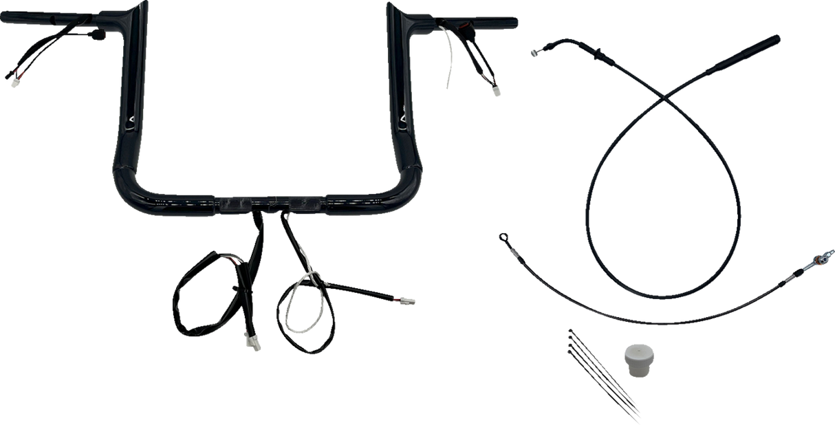 1-1/2\" EZ Install Pointed Top Handlebar - 12\" - Black 2023 - 2024