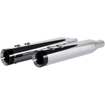 KHROME WERKS 1801-1257 Slip-On Mufflers 4.5" Mufflers for Touring - Chrome with Turbine