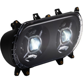 CUSTOM DYNAMICS 2001-2603 Double-X LED Headlight LED Headlight - Black - Road Glide