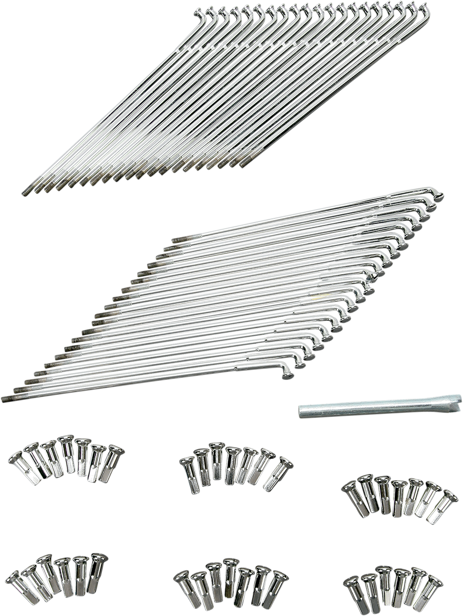 Spoke Set - Drop Center - Custom 40-Spoke - Front - Chrome - 21\" 1940 - 2019