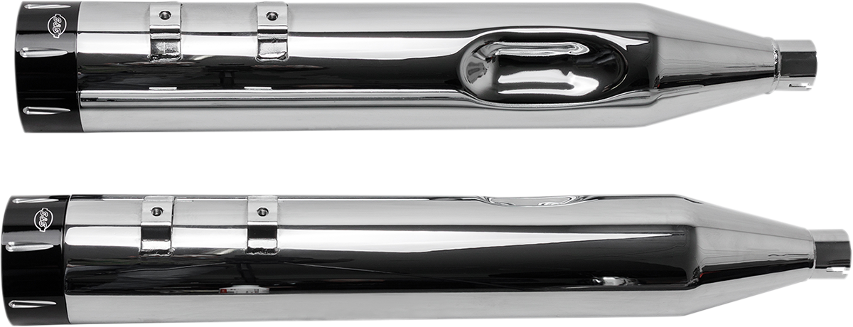 4-1/2\" MK45 Performance Mufflers - Chrome with Black Tracer 2006 - 2016