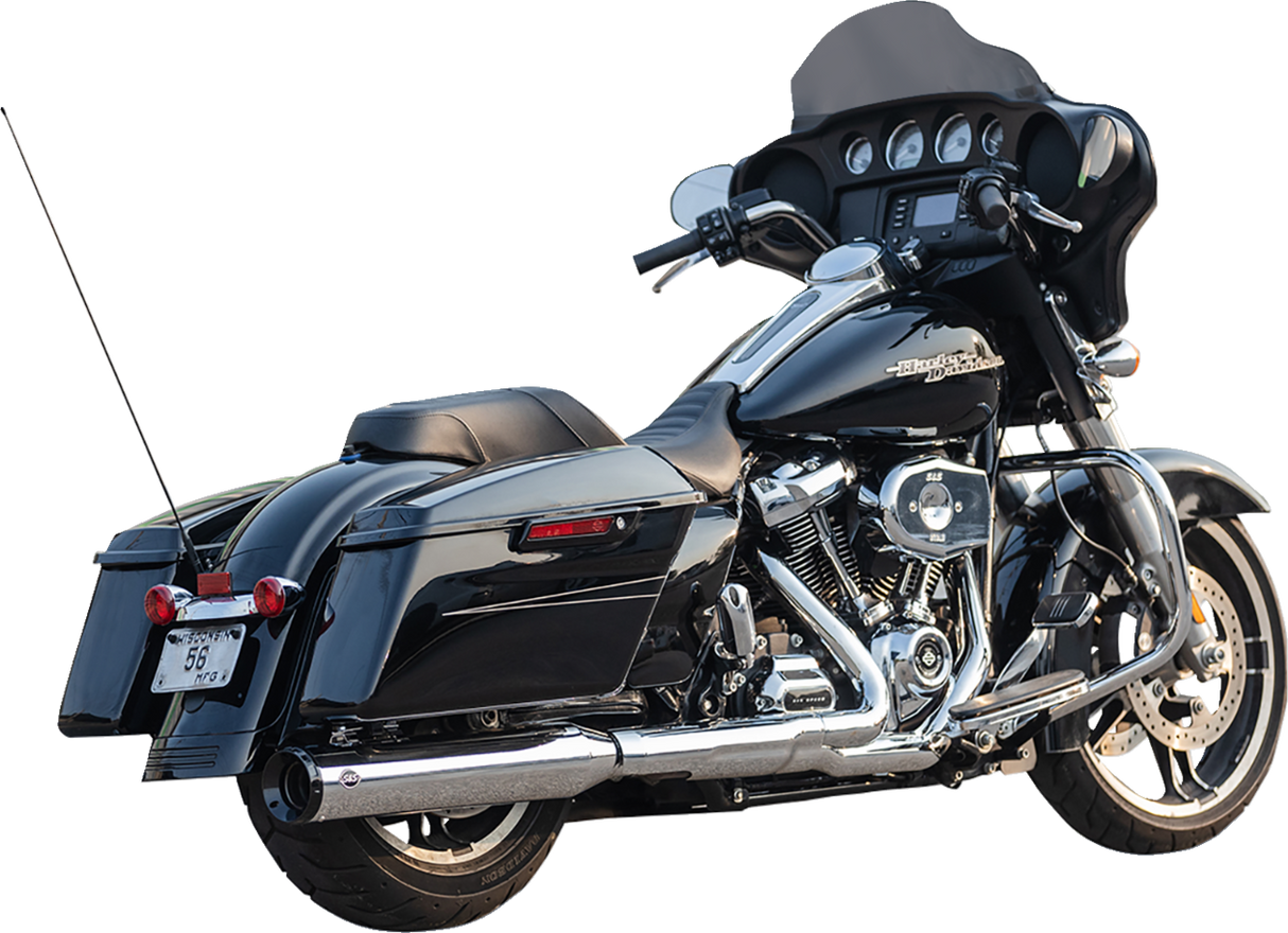 2-into-1 Swindler Exhaust Conversion Kit - 4-1/2\" - Chrome - M8 Touring 2017 - 2025