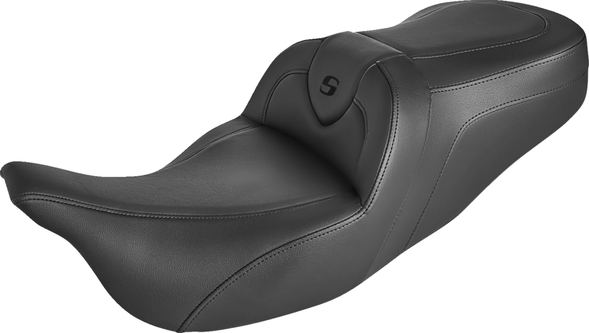 Roadsofa™ Seat - without Backrest - Black/Black Stitch - FLH/FLT \'08-\'23 2008 - 2023