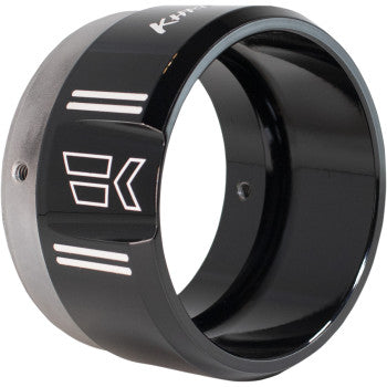 KHROME WERKS 1861-1452 4-1/2" Klassic Tip - Left - Black Powdercoat