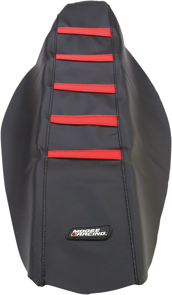 Ribbed Seat Cover - Black Cover/Red Ribs - Honda 2013 - 2017