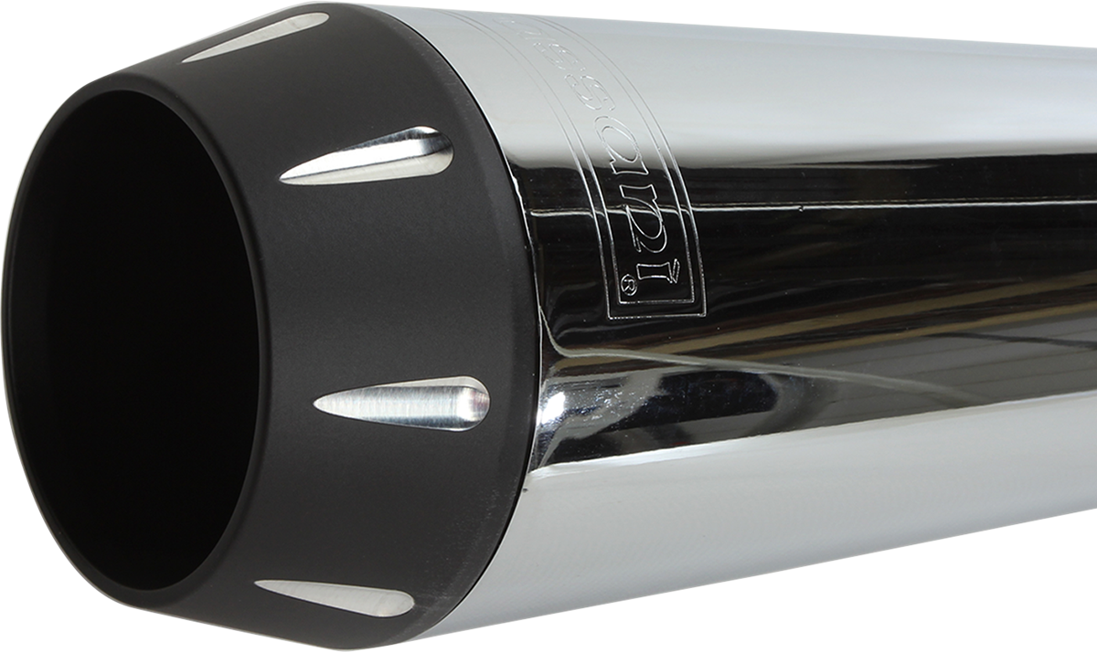 2:1 Exhaust - Chrome - Megaphone - Long - \'91-\'05 FXD 1991 - 2005