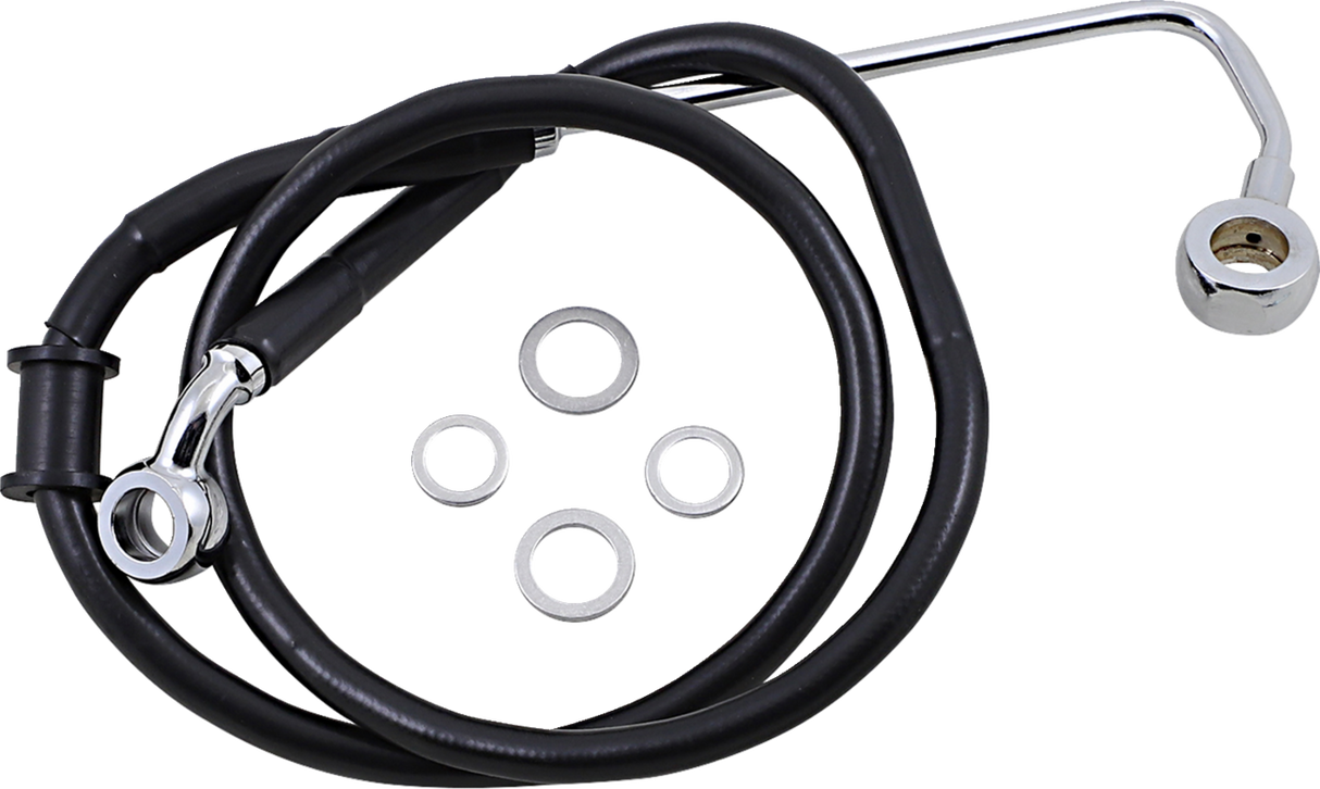 Brake Line - +2\" - Black - \'15-\'17 Softail 2015 - 2017