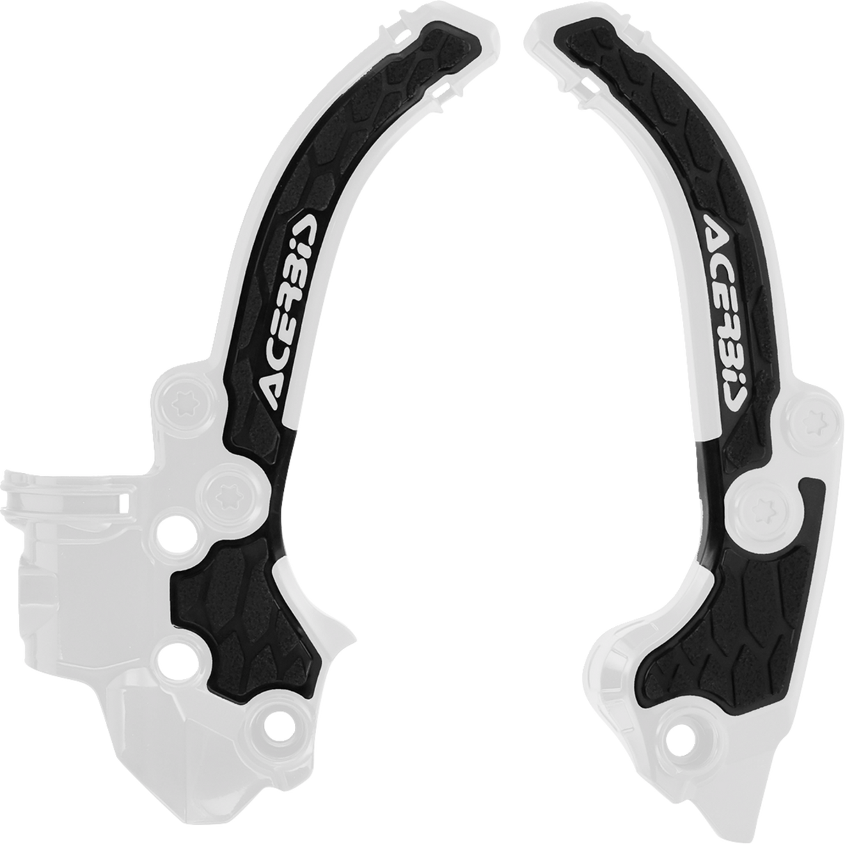 X-Grip Frame Guards - Black/White - Gas Gas | Husqvarna | KTM 2024 - 2025