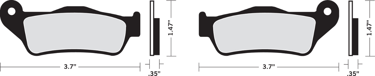 Organic Brake Pads - Street 500/750 XG 2015 - 2016