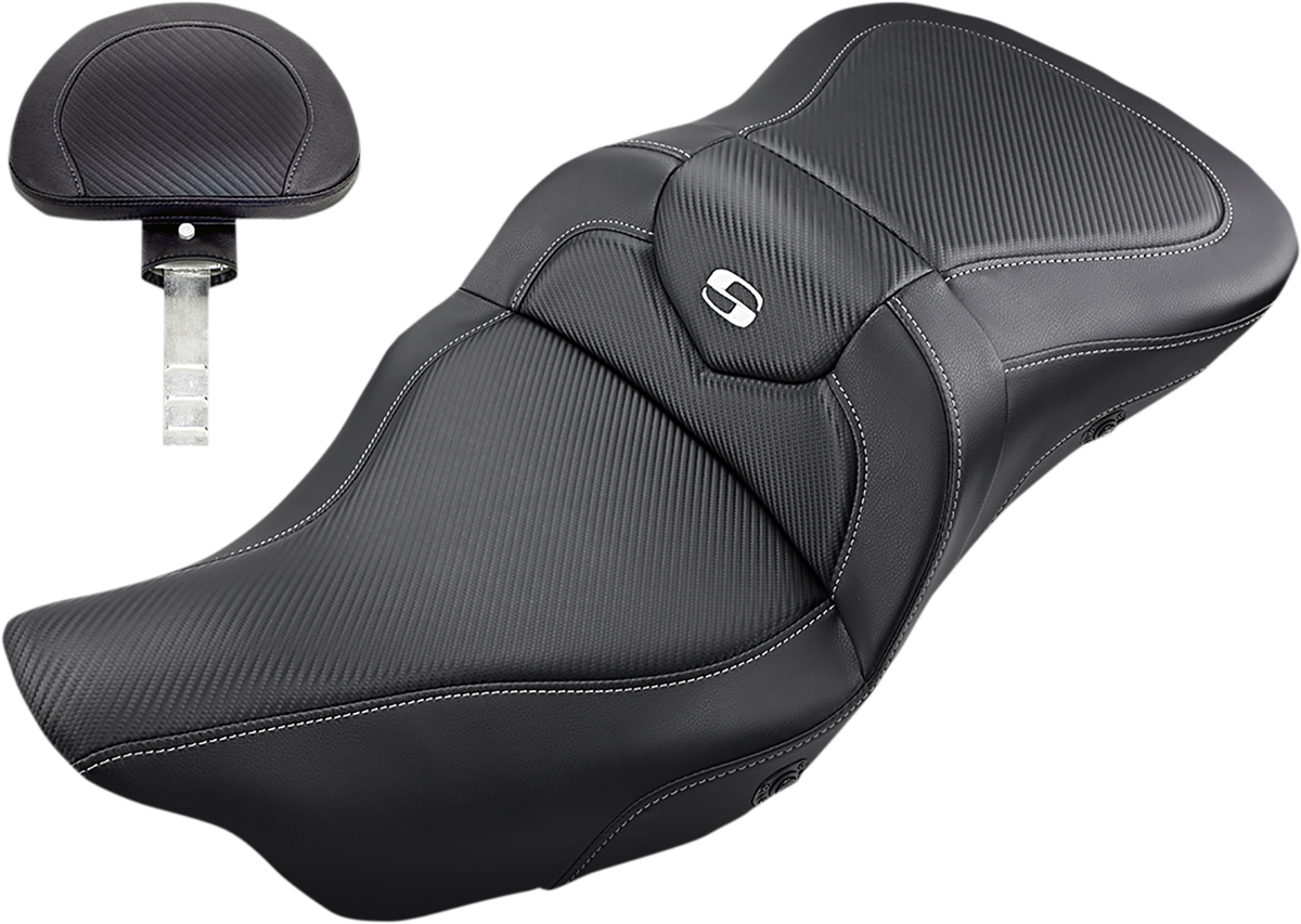 Heated Roadsofa™ Seat - Carbon Fiber - w/ Backrest - \'08-\'23 FL 2008 - 2023
