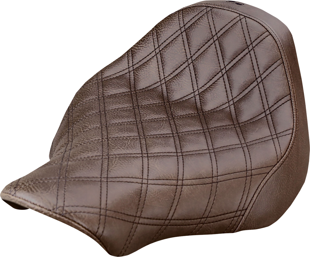 Renegade Solo Seat - Lattice Stitched - Brown - FXSB \'13-17 2013 - 2017