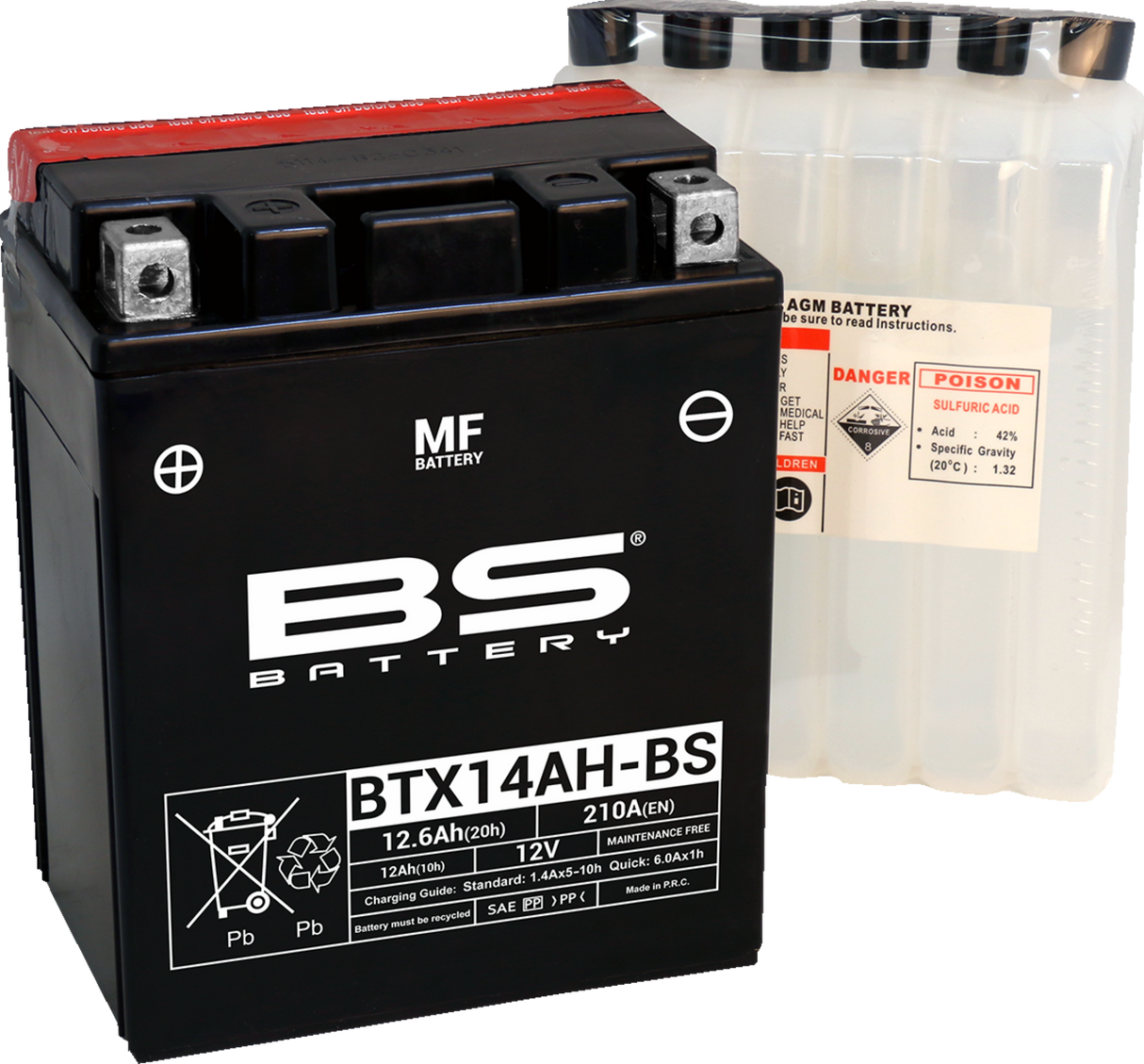 Battery - BTX14AH-BS (YTX) 1987 - 2023