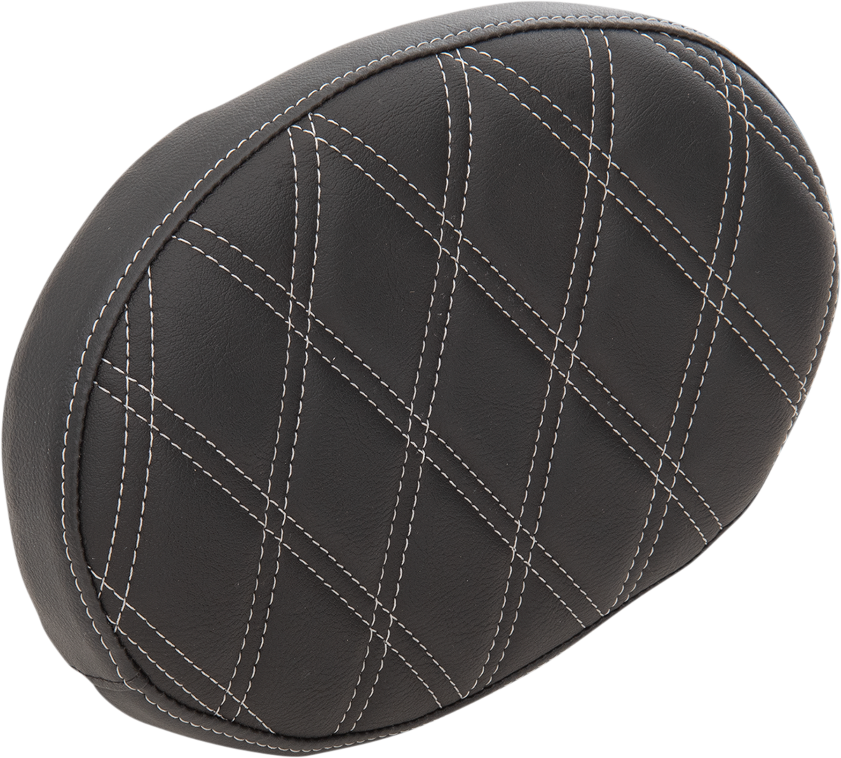 Oval Sissy Bar Pad - Double Diamond - SIlver Stitch - FL \'99-\'22 1999 - 2022