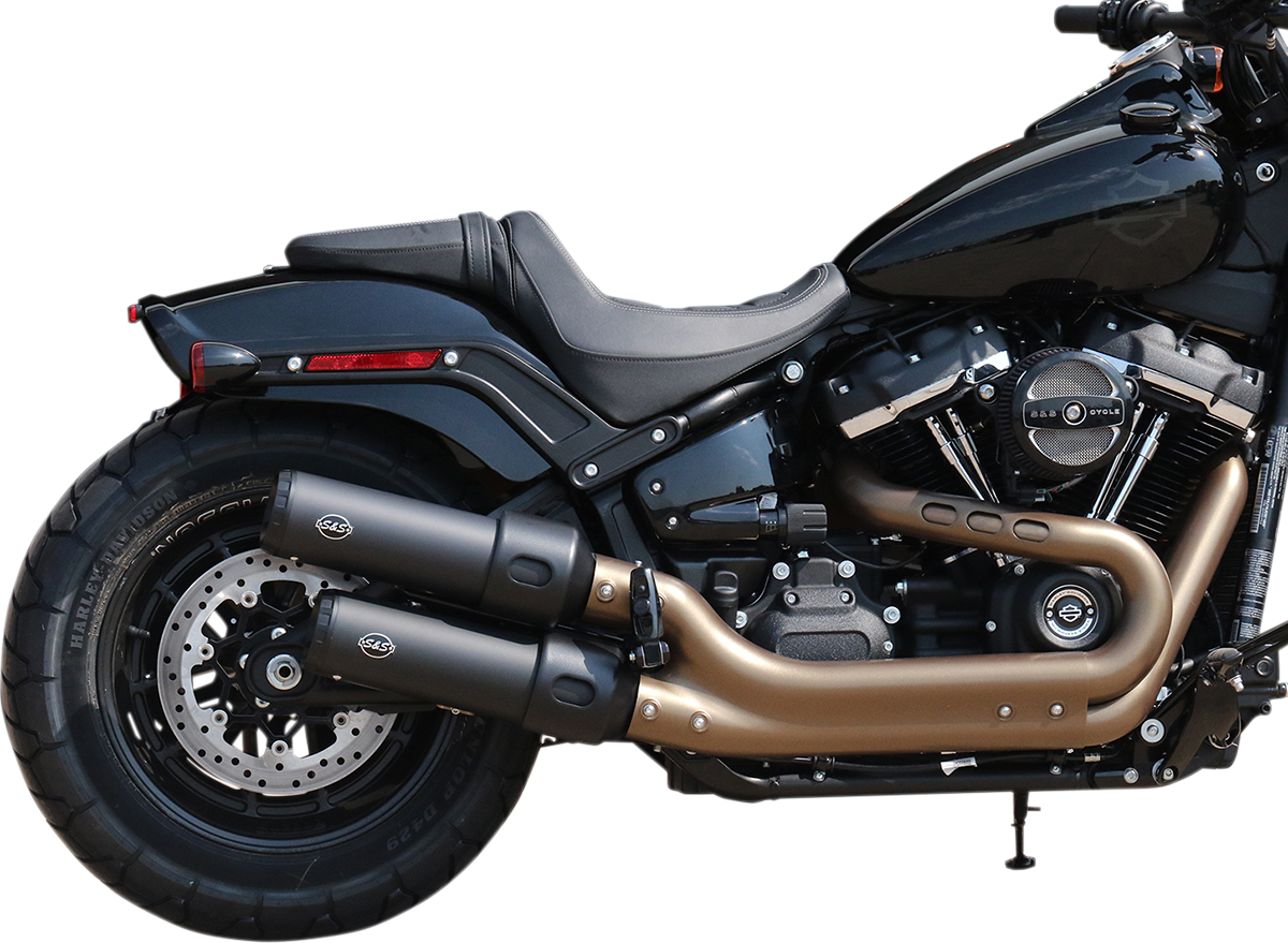 Ceramic Black Grand National Mufflers for Fat Bob 2018 - 2022