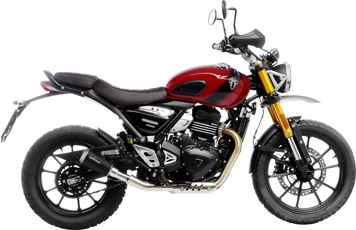 LV-10 Slip-On Muffler - Black Stainless Steel - Scrambler/Speed 400 2024 - 2025