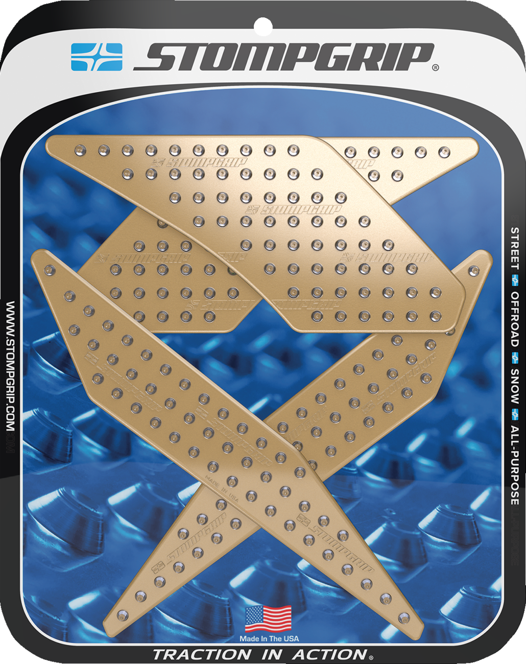 Traction Pad Tank Grips - Volcano - Black - Z125 Pro 2017 - 2025