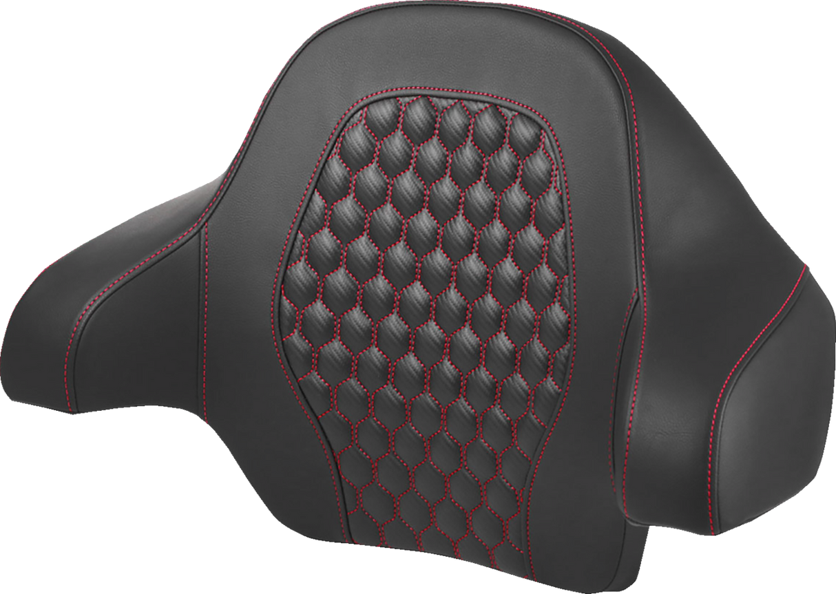 Tour Pack Backrest Pad - Honeycomb - Red Stitching - FL \'14-\'24 2014 - 2024